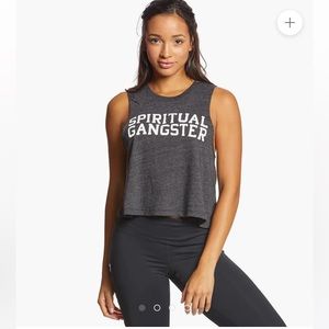 Spiritual Gangster cropped muscle tee